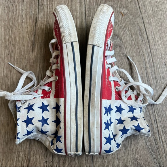Converse vintage USA American flag high top sneakers Junior 6 EU 38.5 women 8 - Picture 7 of 8